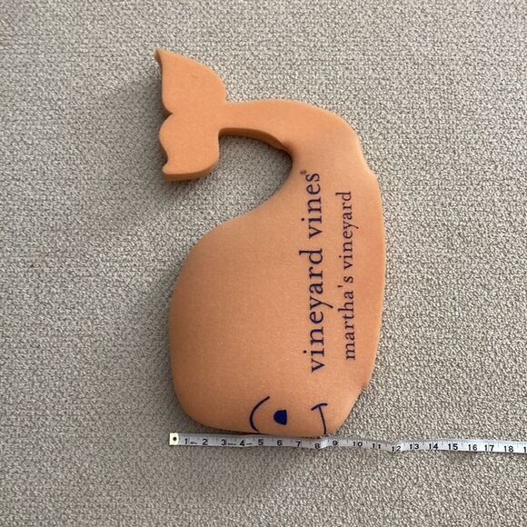 Vineyard Vines Martha’s Vineyard Large Foam Whale Orange Decor Squish 11” by 21” - Picture 6 of 6